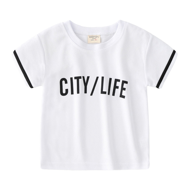 Baby Kid Girls Solid Color Sports T-Shirts Wholesale 220322159