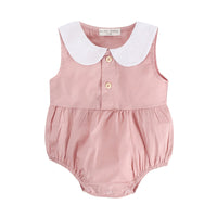 Load image into Gallery viewer, Baby Kid Girls Solid Color Rompers Wholesale 22032216
