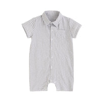 Load image into Gallery viewer, Baby Kid Boys Checked Rompers Wholesale 220322174
