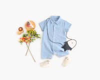 Load image into Gallery viewer, Baby Kid Boys Checked Rompers Wholesale 220322174
