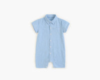 Load image into Gallery viewer, Baby Kid Boys Checked Rompers Wholesale 220322174
