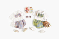 Load image into Gallery viewer, Baby Kid Girls Color-blocking Checked Rompers Wholesale 220322175
