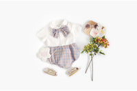 Load image into Gallery viewer, Baby Kid Girls Color-blocking Checked Rompers Wholesale 220322175
