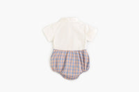 Load image into Gallery viewer, Baby Kid Girls Color-blocking Checked Rompers Wholesale 220322175
