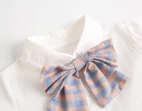 Load image into Gallery viewer, Baby Kid Girls Color-blocking Checked Rompers Wholesale 220322175
