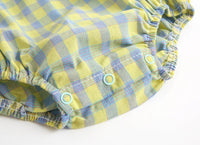 Load image into Gallery viewer, Baby Kid Girls Color-blocking Checked Rompers Wholesale 220322175
