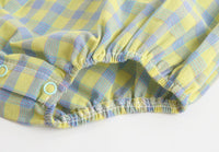 Load image into Gallery viewer, Baby Kid Girls Color-blocking Checked Rompers Wholesale 220322175
