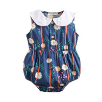 Load image into Gallery viewer, Baby Kid Girls Flower Print Rompers Wholesale 22032218
