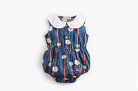 Load image into Gallery viewer, Baby Kid Girls Flower Print Rompers Wholesale 22032218
