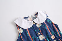 Load image into Gallery viewer, Baby Kid Girls Flower Print Rompers Wholesale 22032218
