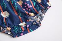 Load image into Gallery viewer, Baby Kid Girls Flower Print Rompers Wholesale 22032218

