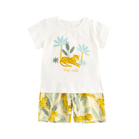Load image into Gallery viewer, 2 Pieces Set Baby Kid Boys Letters Animals Cartoon Print T-Shirts And Shorts Wholesale 220322182
