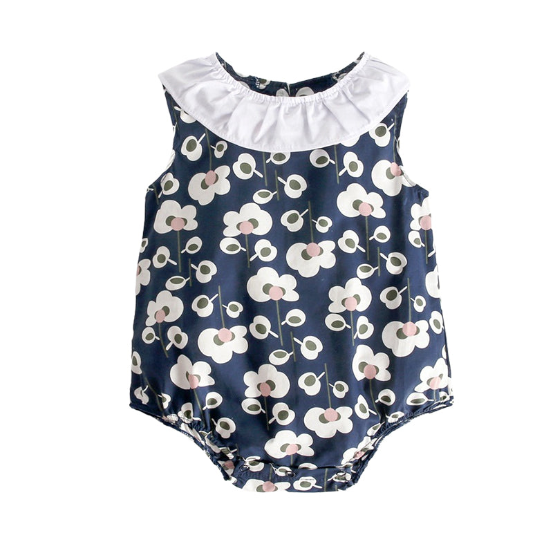 Baby Kid Girls Print Rompers Wholesale 22032221