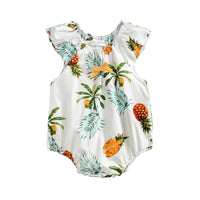 Load image into Gallery viewer, Baby Kid Girls Fruit Plant Bow Print Rompers Wholesale 22032222
