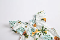 Load image into Gallery viewer, Baby Kid Girls Fruit Plant Bow Print Rompers Wholesale 22032222
