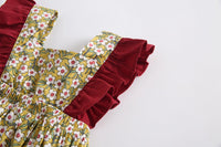 Load image into Gallery viewer, Baby Kid Girls Color-blocking Flower Print Rompers Wholesale 22032223

