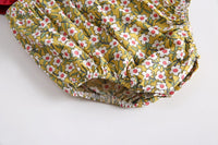 Load image into Gallery viewer, Baby Kid Girls Color-blocking Flower Print Rompers Wholesale 22032223
