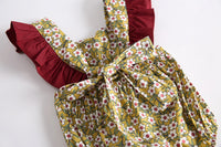 Load image into Gallery viewer, Baby Kid Girls Color-blocking Flower Print Rompers Wholesale 22032223
