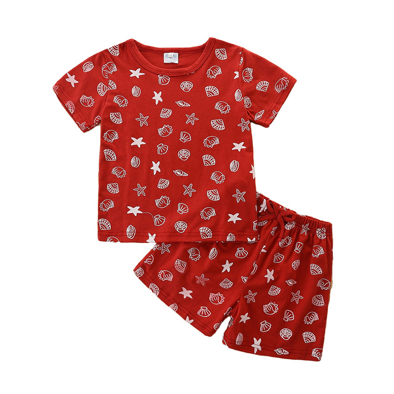 2 Pieces Set Baby Girls Star Print T-Shirts And Shorts Wholesale 220322234