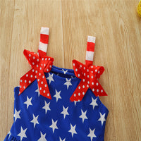 Load image into Gallery viewer, Baby Kid Girls Star Bow Print Dresses Wholesale 220322236
