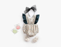 Load image into Gallery viewer, Baby Kid Girls Color-blocking Flower Print Rompers Wholesale 22032224
