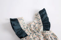 Load image into Gallery viewer, Baby Kid Girls Color-blocking Flower Print Rompers Wholesale 22032224
