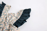 Load image into Gallery viewer, Baby Kid Girls Color-blocking Flower Print Rompers Wholesale 22032224
