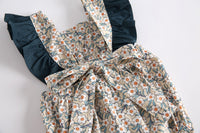 Load image into Gallery viewer, Baby Kid Girls Color-blocking Flower Print Rompers Wholesale 22032224
