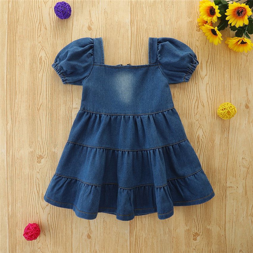 Baby Kid Girls Solid Color Dresses Wholesale 220322265