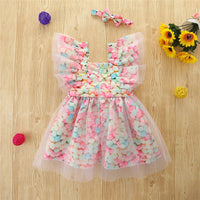 Load image into Gallery viewer, Baby Kid Girls Bow Lace Print Dresses Wholesale 220322278
