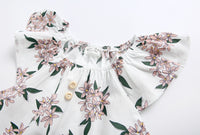 Load image into Gallery viewer, Baby Kid Girls Flower Print Rompers Wholesale 22032228
