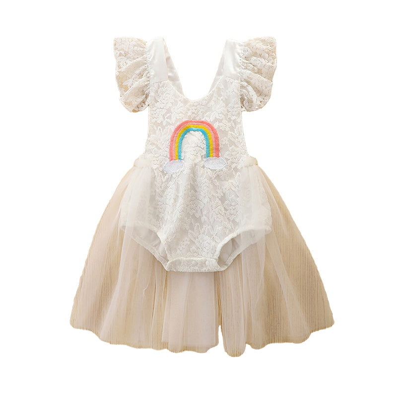 Baby Girls Rainbow Lace Rompers Wholesale 220322280