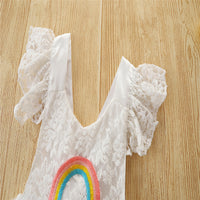Load image into Gallery viewer, Baby Girls Rainbow Lace Rompers Wholesale 220322280
