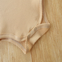 Load image into Gallery viewer, 2 Pieces Set Baby Girls Solid Color Muslin&amp;Ribbed Rompers And Flower Print Pants Wholesale 220322298
