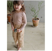 Load image into Gallery viewer, Baby Kid Girls Lace Muslin&amp;Ribbed Tops Wholesale 220322302
