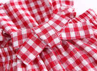 Load image into Gallery viewer, Baby Kid Girls Checked Bow Rompers Wholesale 22032231
