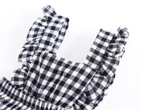 Load image into Gallery viewer, Baby Kid Girls Checked Bow Rompers Wholesale 22032231
