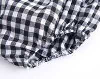 Load image into Gallery viewer, Baby Kid Girls Checked Bow Rompers Wholesale 22032231
