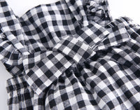 Load image into Gallery viewer, Baby Kid Girls Checked Bow Rompers Wholesale 22032231
