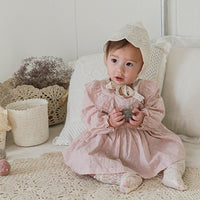 Load image into Gallery viewer, Baby Girls Solid Color Embroidered Rompers Wholesale 220322314
