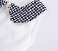 Load image into Gallery viewer, Baby Kid Girls Color-blocking Checked Rompers Wholesale 22032232
