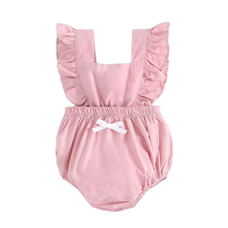 Baby Kid Girls Bow Rompers Wholesale 22032233