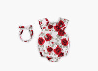 Load image into Gallery viewer, Baby Kid Girls Flower Print Rompers Wholesale 22032234
