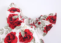 Load image into Gallery viewer, Baby Kid Girls Flower Print Rompers Wholesale 22032234

