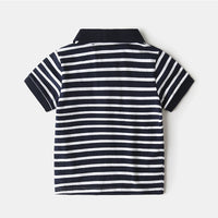 Load image into Gallery viewer, Baby Kid Boys Striped Embroidered Polo Shirts Wholesale 22032236
