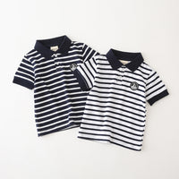Load image into Gallery viewer, Baby Kid Boys Striped Embroidered Polo Shirts Wholesale 22032236
