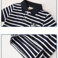 Load image into Gallery viewer, Baby Kid Boys Striped Embroidered Polo Shirts Wholesale 22032236

