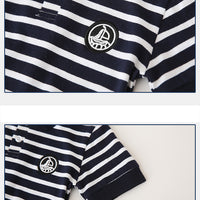 Load image into Gallery viewer, Baby Kid Boys Striped Embroidered Polo Shirts Wholesale 22032236
