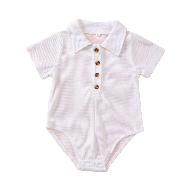 Baby Girls Solid Color Rompers Wholesale 220322363