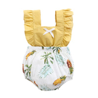 Load image into Gallery viewer, Baby Kid Girls Color-blocking Fruit Cartoon Print Rompers Wholesale 22032242
